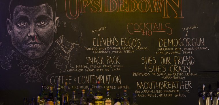 Stranger Things Letter Pop Up Bar Menu